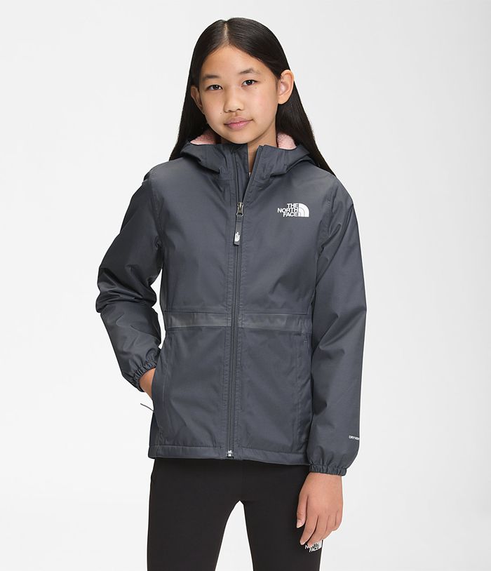 The North Face Girls Jacket Warm Storm Rain 716WOTEBP - Grey